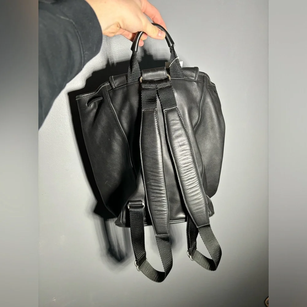 Coach Vintage Bag Unisex Leather Backpack Rucksack Book Bag Black 0529 XL